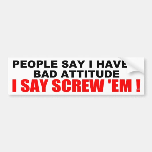 SLECHTE HOUDING BUMPERSTICKER (Voorkant)