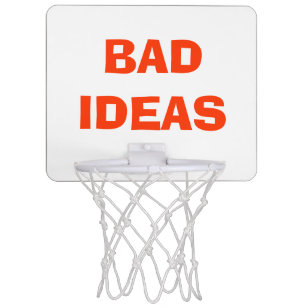 "Slechte ideeën" over het vuilnisbelhoop Mini Basketbalbord