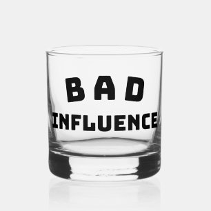 SLECHTE Invloed Rocks Glas – Krachtige Zwarte Typo