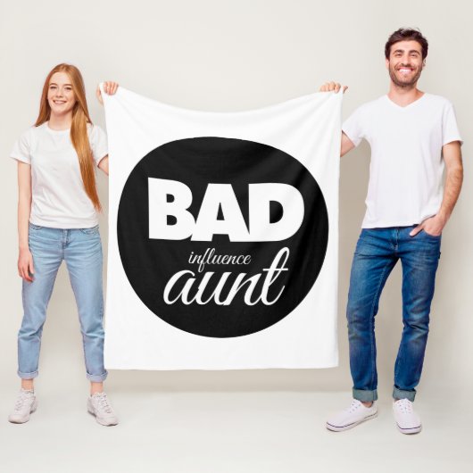 slechte invloed tante, grappig tante gezegde fleece deken (In situ)