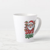 Slechte invloed van Sinterklaas (Grappige Sinterkl Latte Mok (Rechterhoek)