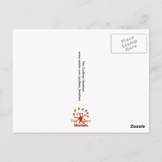 Slechte Jezus Ponies Briefkaart (Achterkant)