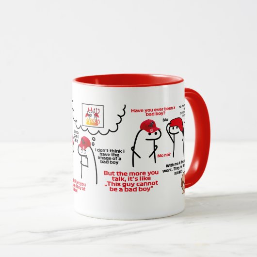 Slechte jongen grappige motorsport F1 mok (Voorkant rechts)