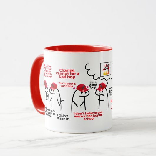 Slechte jongen grappige motorsport F1 mok (Voorkant links)