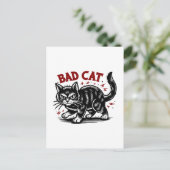 Slechte Kat Briefkaart (Staand voorkant)