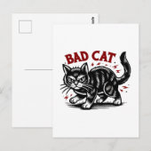 Slechte Kat Briefkaart (Voorkant / Achterkant)