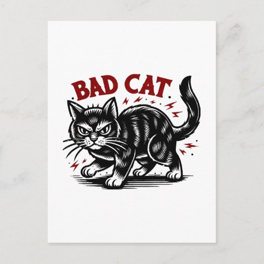 Slechte Kat Briefkaart (Voorkant)