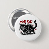 Slechte Kat Ronde Button 5,7 Cm (Voorkant /achterkant)