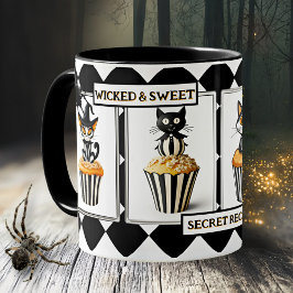 Slechte katten Cupcake Halloween traktaties Koffiemok