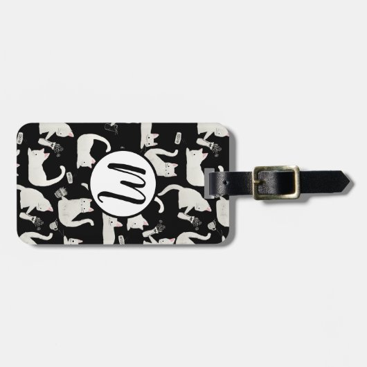 Slechte katten die er nog meer van weten, witte ka bagagelabel (Voorkant horizontaal)