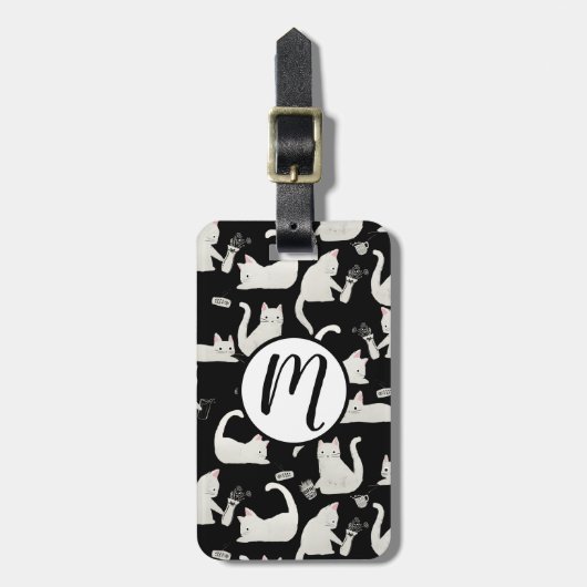 Slechte katten die er nog meer van weten, witte ka bagagelabel (Voorkant verticaal)