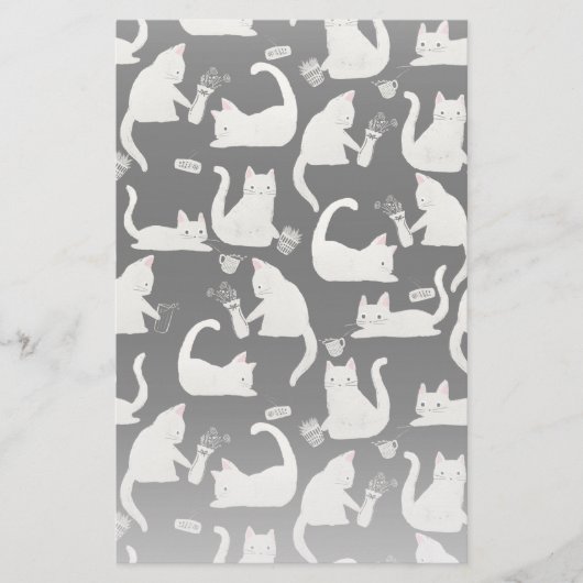 Slechte katten die er nog meer van weten, witte ka briefpapier (Voorkant)