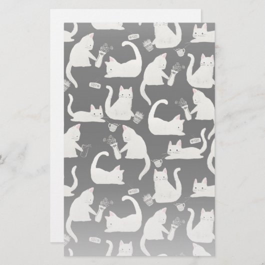Slechte katten die er nog meer van weten, witte ka briefpapier (Voorkant / Achterkant)