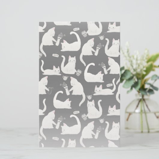 Slechte katten die er nog meer van weten, witte ka briefpapier (Staand voorkant)