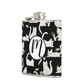 Slechte katten die er nog meer van weten, witte ka heupfles (Links)