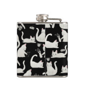 Slechte katten die er nog meer van weten, witte ka heupfles (Achterkant)