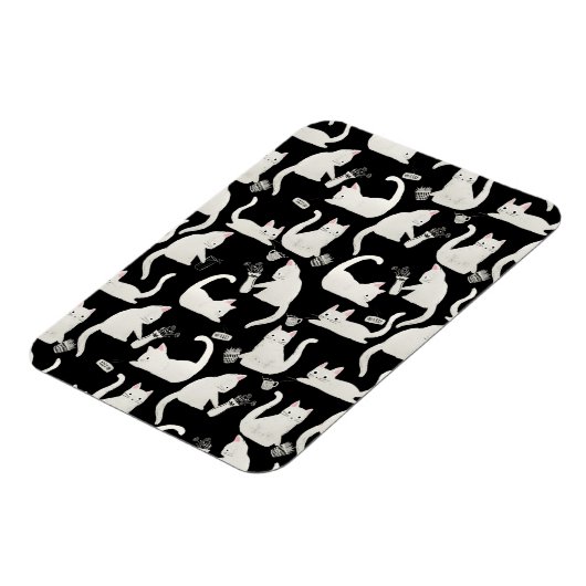 Slechte katten die er nog meer van weten, witte ka magneet (Linkerzijde)