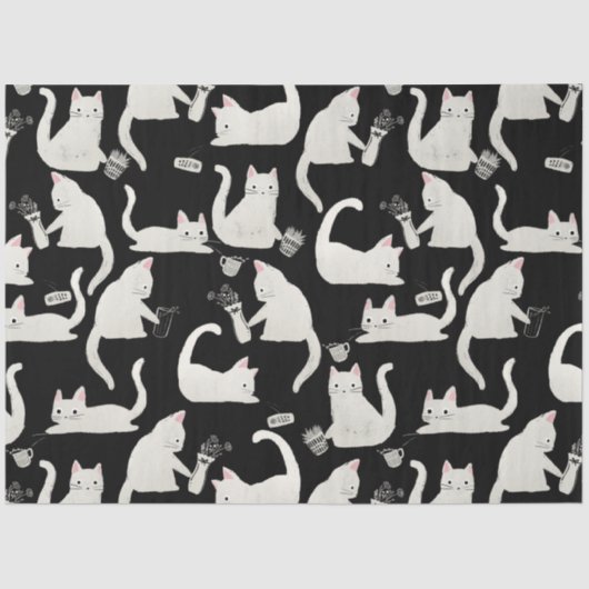 Slechte katten die er nog meer van weten, witte ka tissuepapier (Voorkant)