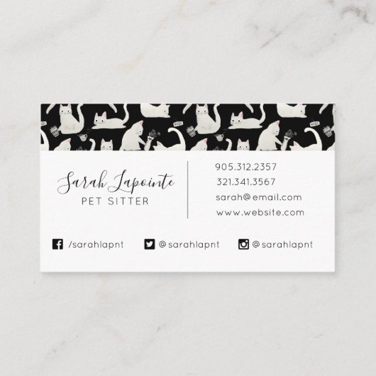 Slechte katten die er nog meer van weten, witte ka visitekaartje (Achterkant)