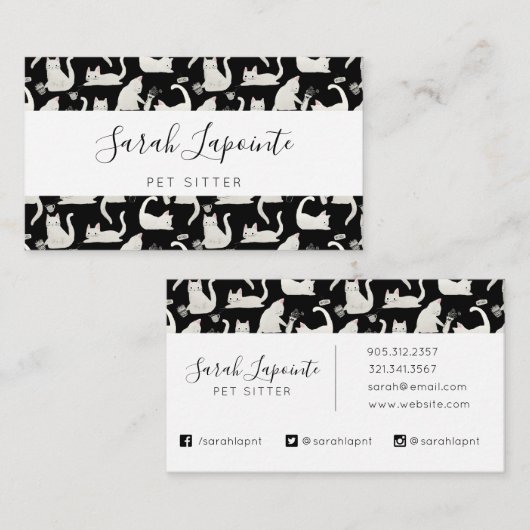 Slechte katten die er nog meer van weten, witte ka visitekaartje (Voorkant / Achterkant)