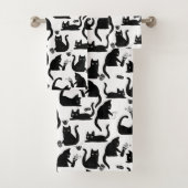Slechte katten die over het hoofd hangen bad handdoek (Insitu)