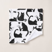 Slechte katten die over het hoofd hangen bad handdoek (Wasdoekje)