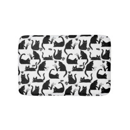 Slechte katten die over het hoofd hangen badmat