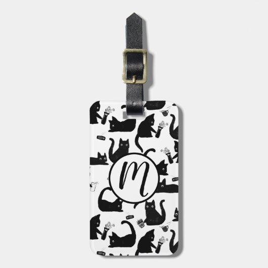 Slechte katten die over het hoofd hangen bagagelabel (Voorkant verticaal)