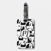 Slechte katten die over het hoofd hangen bagagelabel (Achterkant verticaal)