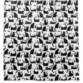 Slechte katten die over het hoofd hangen douchegordijn (Voorkant)