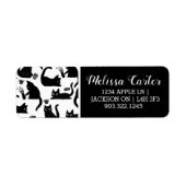 Slechte katten die over het hoofd hangen etiket (Voorkant)