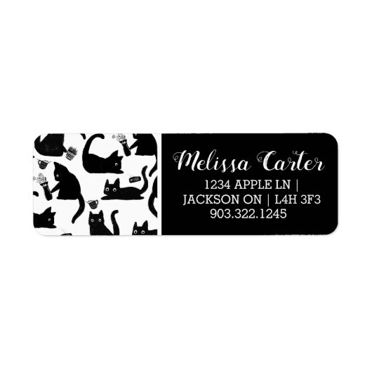 Slechte katten die over het hoofd hangen etiket (Voorkant)