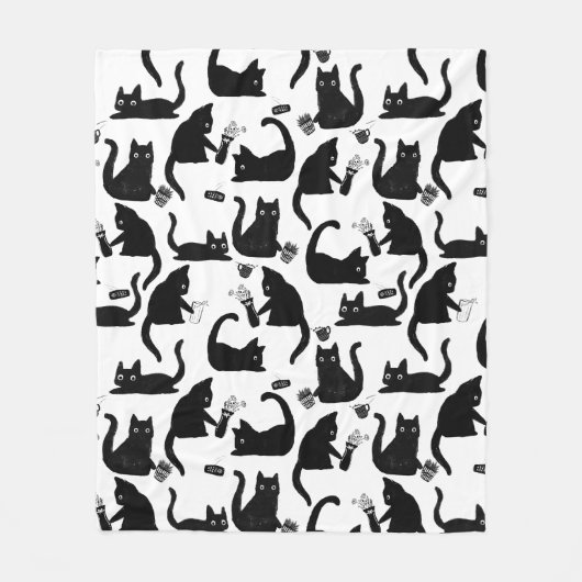 Slechte katten die over het hoofd hangen fleece deken (Voorkant)