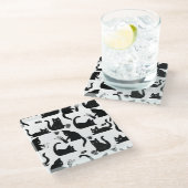 Slechte katten die over het hoofd hangen glazen onderzetter (Schuin)