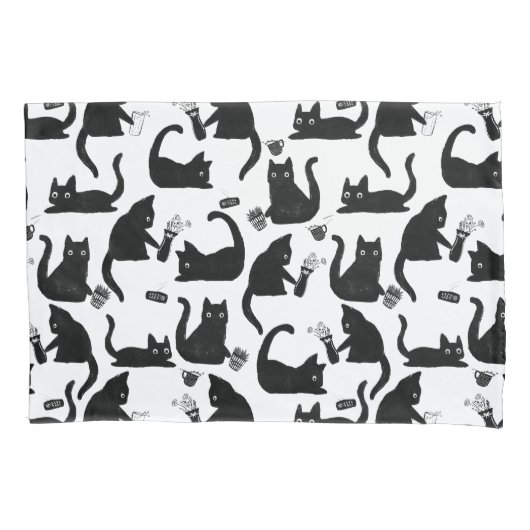 Slechte katten die over het hoofd hangen kussensloop (Voorkant)