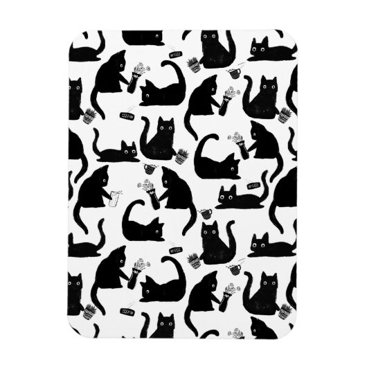 Slechte katten die over het hoofd hangen magneet (Verticaal)