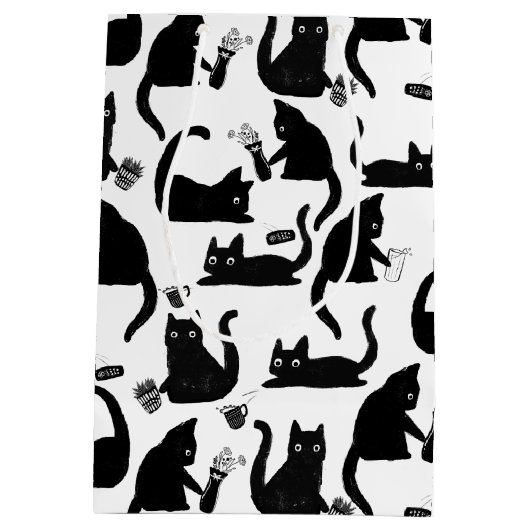 Slechte katten die over het hoofd hangen medium cadeauzakje (Achterkant)