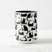 Slechte katten die over het hoofd hangen mok (Midden)