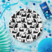 Slechte katten die over het hoofd hangen papieren bordje (Feest)