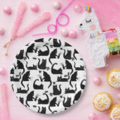 Slechte katten die over het hoofd hangen papieren bordje (Feest)