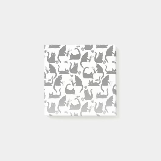 Slechte katten die over het hoofd hangen post-it® notes (Voorkant)