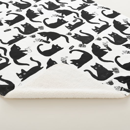 Slechte katten die over het hoofd hangen sherpa deken (3/4)