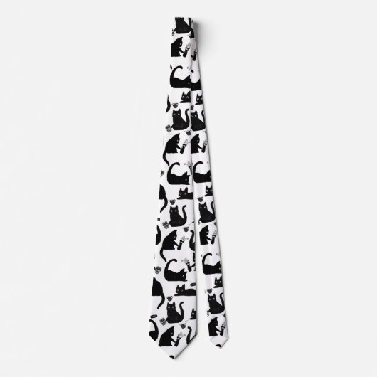 Slechte katten die over het hoofd hangen stropdas (Voorkant)