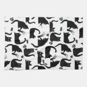 Slechte katten die over het hoofd hangen theedoek (Horizontaal)