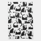 Slechte katten die over het hoofd hangen theedoek (Verticaal)