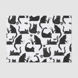 Slechte katten die over het hoofd hangen tissuepapier