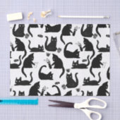 Slechte katten die over het hoofd hangen tissuepapier (Craft)