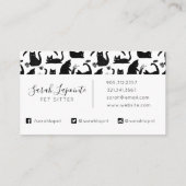 Slechte katten die over het hoofd hangen visitekaartje (Achterkant)