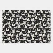 Slechte katten die spullen over het patroon gooien inpakpapier vel (Voorkant 3)