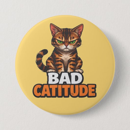 Slechte Kattigheid Ronde Button 7,6 Cm (Voorkant)